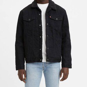 Levi’s Black Sherpa Button Jacket